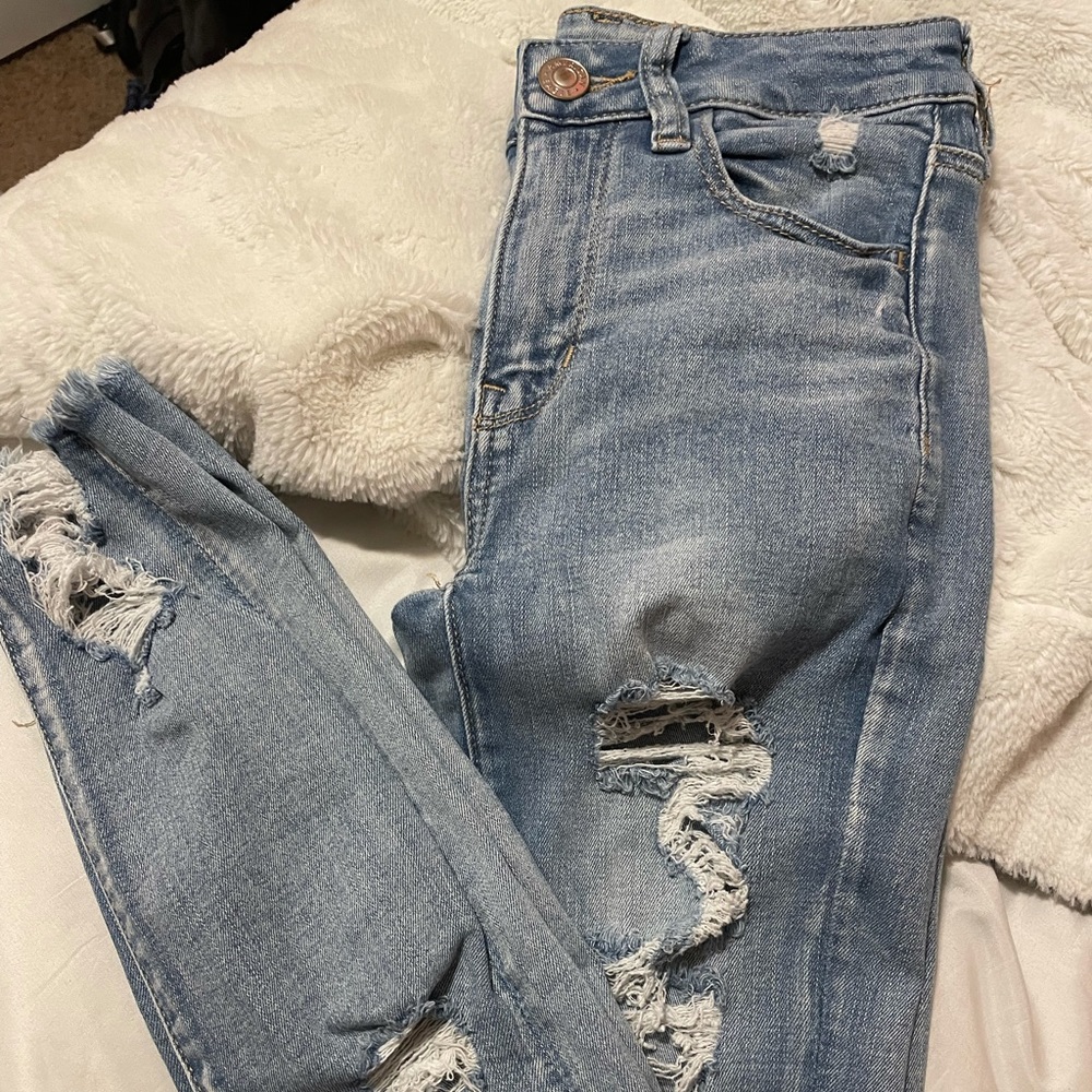Ripped American eagle jeans